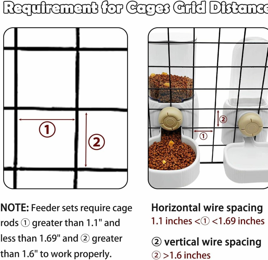 Small Animal BNOSDM | Bnosdm 40Oz Hanging Automatic Rabbit Feeders For Cages Gravity Cat Food Dispenser Bunny Food Water Bowl Set Pet Feeding Station For Guinea Pigs Ferrets Chinchillas Kittens (Green)