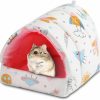 Small Animal vxxliaxs | Vxxliaxs Hamster Bed, Cozy Cave And Warm Hideout, Small Animal Warm Nest, Washable Cute Hanging Hammock For Small Animals, Syrian Hamster, Hamster Dwarf (Small, White Love)