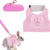 Small Animal Filhome | Filhome Adjustable Rabbit Harness Leash, Bunny Harness Leash Cute Vest Harness For Rabbit Ferret Bunny Kitten Guinea Pig Walking