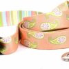 Small Animal Yellow Dog Design | Yellow Dog Design Melon Paisley Ez-Grip Dog Leash With Comfort Handle, Small/Medium-3/4 Wide 5' (60\") Long