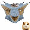 Small Animal ISMARTEN | Ismarten Small Animals Pet Hammock For Cages, Triple-Layer Hanging Bed Cage Accessories Bedding Hideout Sleeping For Chinchilla Parrot Sugar Glider Rat Hamster