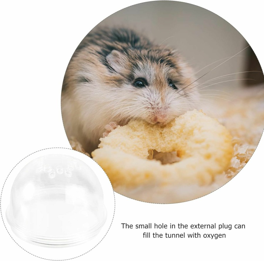 Small Animal Alipis | 3Pcs Hamster Pipe Tunnels Hamster Tunnel External Tube Stopper Plug End Cap, Hamster Cage External Pipe Plugs Small Animals Hamster Cage Hole Hamster Tube Toy Cover Mouse Hamster Tunnel