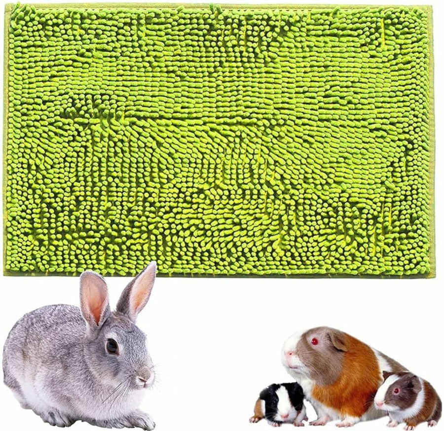 Small Animal Oncpcare | Oncpcare 4 Pack Rabbit Washable Pee Pads Reusable Guinea Pig Chenille Bed Training Pad Small Animal Sleeping Bedding Mat For Bunny Fleece Liners For Chinchilla Cage