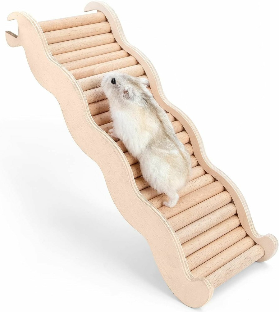 Small Animal Niteangel | Niteangel Hamster Climbing Toy Wooden Ladder Bridge For Hamsters Gerbils Mice And Small Animals (Large - 10.35'' L)