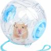 Small Animal JOUSONTY | Jousonty 7.9 Inch Hamster Running Ball With Rope, Pet Small Animals Exercise Running Toys, Large, Blue