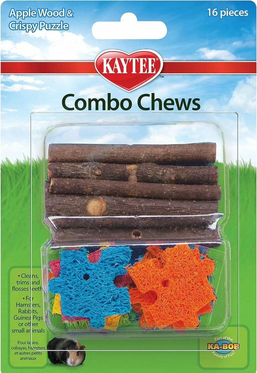 Small Animal Kaytee | Kaytee Combo Chew Apple Wood & Puzzle