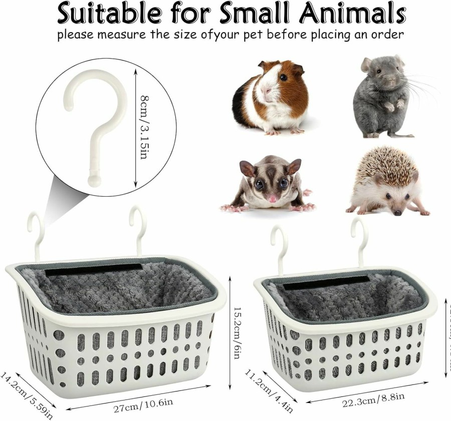 Small Animal KEXWEN | Kexwen 2Pcs Rat Bed Hammock For Cage,Rat Bed,Small Animal Hanging Hammocks, Guinea Pig Hideout,Rat Cage Accessories, Mouse Hideouts,Pet Rat Toys,Gliders Beds Cage Accessories For Chinchilla.