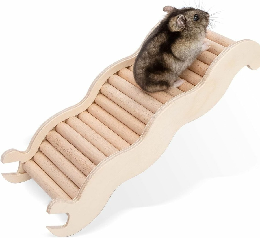 Small Animal Niteangel | Niteangel Hamster Climbing Toy Wooden Ladder Bridge For Hamsters Gerbils Mice And Small Animals (Medium - 8.26'' L)