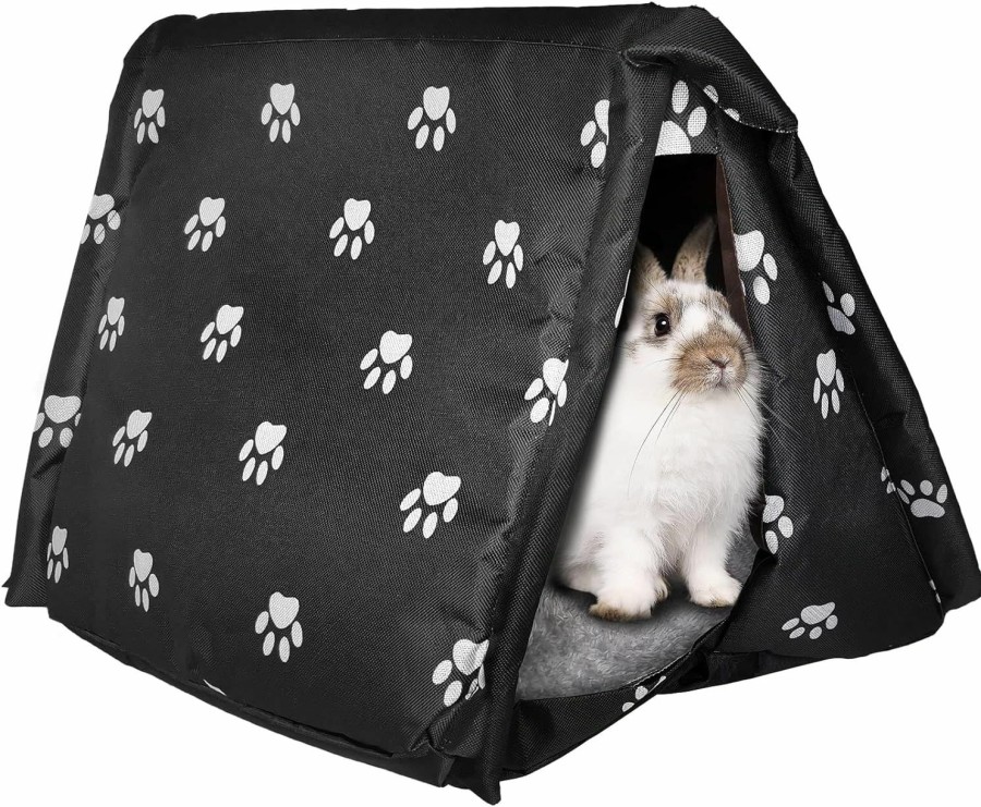 Small Animal Fhiny | Fhiny Foldable Rabbit Tent Bed, Weatherproof Bunny Warm House Guinea Pig Hideout Cage Accessories For Bunny Guinea Pigs Chinchilla Ferrets Rats Kitten Or Other Small Animals