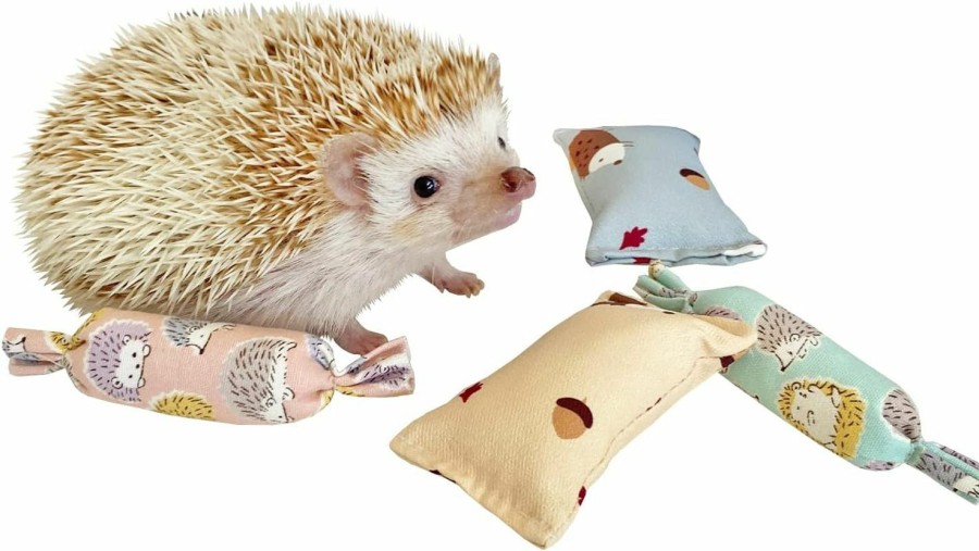 Small Animal Ymid Select | Ymid Select 4 Pcs Hedgehog Mini Pillows Small Animal Toys Habitat Decor Cage Accessories Hedgehog Supplies Photo Props Toy For Ferret,Rabbit,Bird,Parrot,Mouse,Chinchilla, Rat,Gerbil,Dwarf Hamster