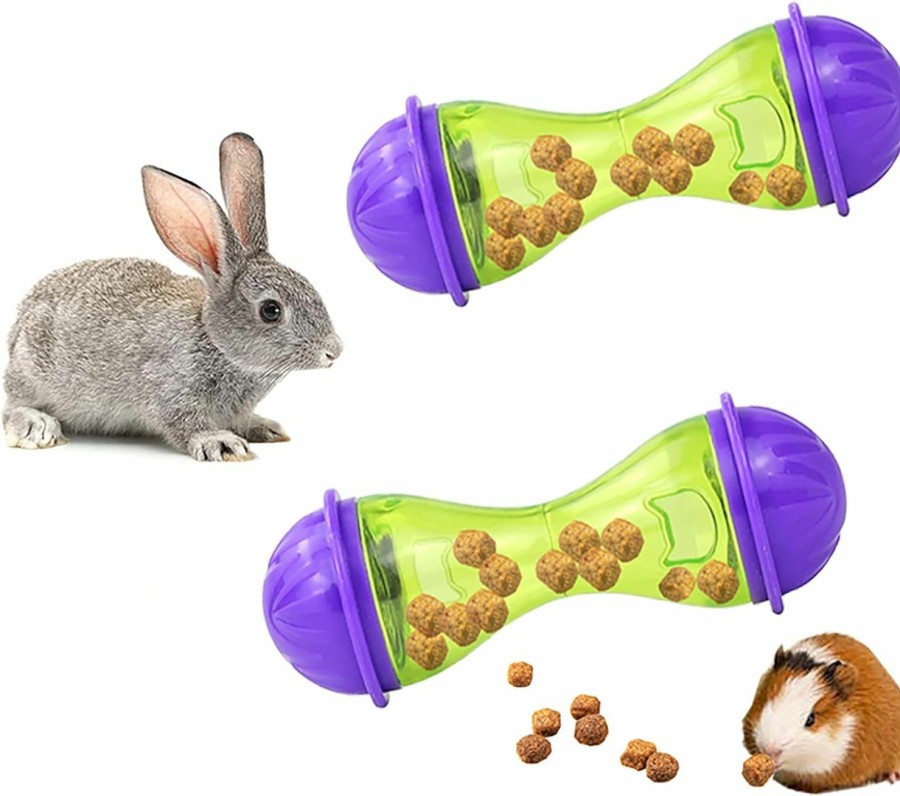 Small Animal HZAKXIN | Hzakxin 2Pcs Rabbit Treat Ball Interactive Rabbit Toys Food Dispensing Bunny Toys Guinea Pig Toys Toy Slow Feeder For Rabbits Guinea Pigs Reptile