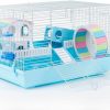 Small Animal ROBUD | Robud Large Hamster Cage Gerbil Haven Habitat Small Animal Cage (Blue)