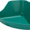 Small Animal Fockety | Corner Litter Pan, Rabbit Litter Box, Pet Toilet Potty Trainer For Ferrets, Rabbits, Chinchilla, Rats, Guinea Pigs And Other Small Animals, Plastic Bunny Cage Toilet (Deep Green)