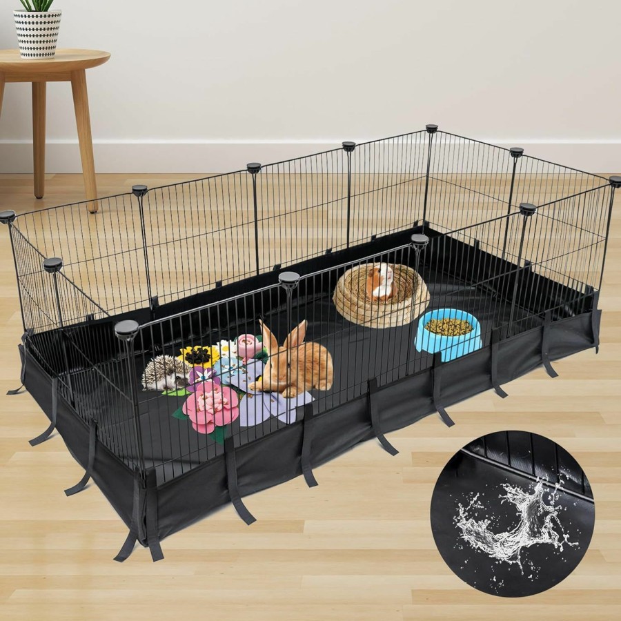 Small Animal FAITUCOS | Faitucos Guinea Pig Cages 8 Sq Ft Expandable Small Animal Cage & Waterproof Liner Accessories Set For Rat Rabbit Guinea Pig Ferret Bunny Chinchilla Hedgehog Lizard Indoor Outdoor, Pet Playpen Habitat