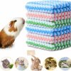 Small Animal Wunhunew | 6 Pieces Guinea Pig Soft Blankets, Rabbits Hamster Cage Liner Supplies, Fleece Fabric Bedding Mats Bath Towels For Small Animals Pets Puppy Kitten Hedgehog Squirrel Accessories