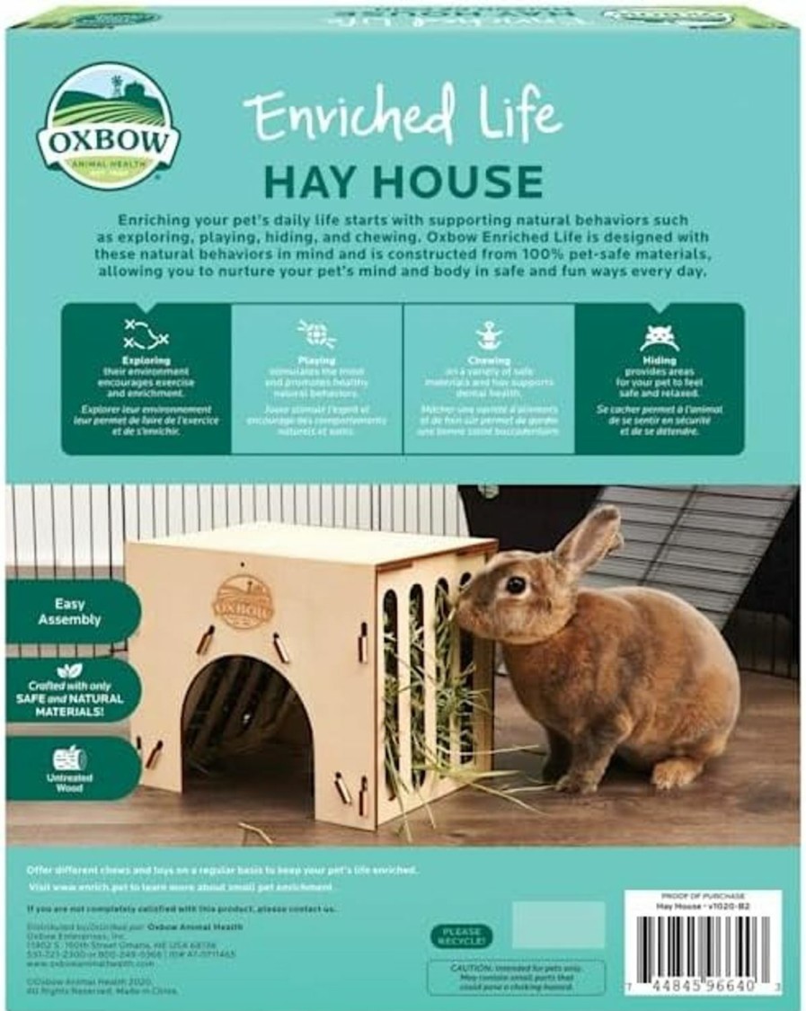 Small Animal Oxbow | Oxbow Enriched Life Hay House For Guinea Pig, Medium