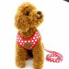 Small Animal SELMAI | Selmai Small Dog Harness Vest Leash Set Polka Dot/Camo Mesh Padded No Pull Leads For Puppy Pet Cat (Small (Pack Of 1), Red)