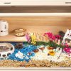 Small Animal PStarDMoon | Pstardmoon Hamster Wooden Cage, Upper Door Design, Acrylic Transparent And Visible Hamster Cage Suitable For Small Hamster Syrian Dwarf Hamsters Degus Mice Or Other Similar(23.6''X11.8''X15.7''