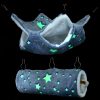 Small Animal Mogoko | Mogoko Noctilucent Luminous Guinea Pig Rat Hammock Bunkbed Hanging Tunnel And Soft Bed Mat For Ferret Hedgehog Squirrel Hideout Cage Accessories (Tunnel And Bunkbed Hammock)