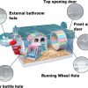 Small Animal Hamiledyi | Hamster Transparent Tray Cage Acrylic Single Layer Villa Simple Cavie Guinea Pig Cage Pet Houses Habitats Supplies For Hamster Gerbils Dwarf Hamster Rat Guinea Pig (11.8 * 7.9 * 7.9)