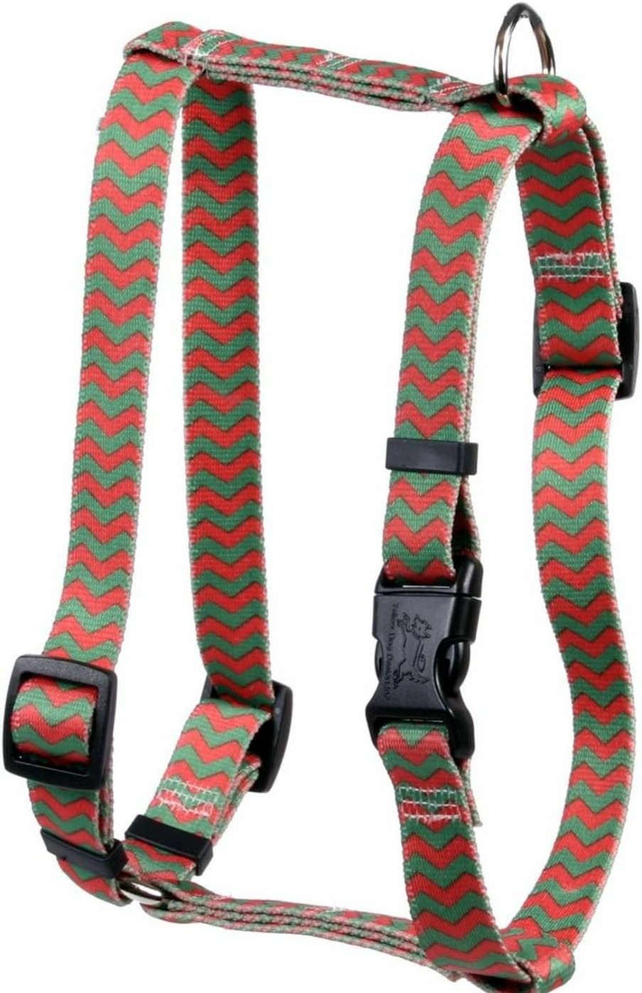 Small Animal Yellow Dog Design | Yellow Dog Design Christmas Chevron Stripe Roman Style H Dog Harness Fits Chest Of 8 To 14\", X-Small/3/8