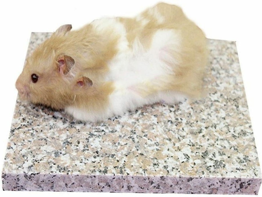 Small Animal emours | Emours Hamster Chiller Cool Granite Stone Small Animal Supplies,3.5 X 3.5 Inch