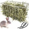 Small Animal RMNHPTK | Rmnhptk Rabbit Hay Feeder, Stainless Steel Rabbit Hay Rack For Cage Pet Hay Dispenser Holder Heavy-Duty Metal Super Durable Grass Rack For Adult Rabbit Guinea Pig Chinchilla Bunny 9.8X5.1X5.9 Inch