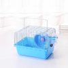 Small Animal HomeSoGood | Homesogood Portable Hamster Cage,Small Animal Cage Long Distance Transport Water Bottle Portable Hamster(Blue)