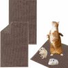 Small Animal GSYUWIH | Gsyuwih 2 Pcs Guinea Pig Cage Liner Bedding For Guinea Pigs Rabbits Machine Washable Reusable Rabbit Guinea Pig Bedding For Cage Small Animal Bedding For Cage Fleece Liners Washable Pee Pads(Brown)