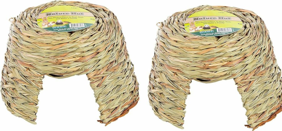 Small Animal Ware Manufacturing | (2 Pack) Ware Nature Willow And Grass Pet Hut, Size Large