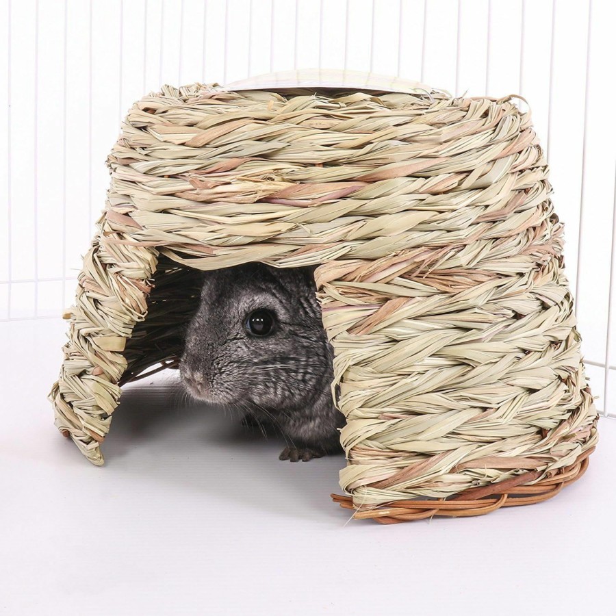 Small Animal Ware Manufacturing | (2 Pack) Ware Nature Willow And Grass Pet Hut, Size Large