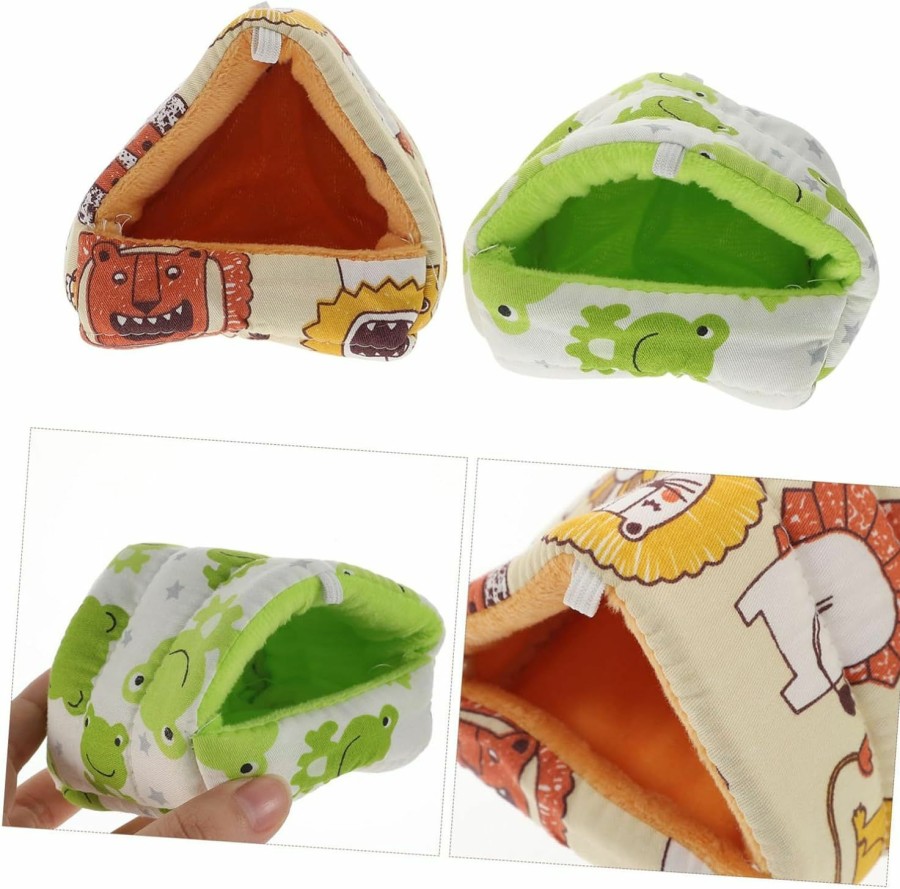 Small Animal POPETPOP | Popetpop 2Pcs Hamster Nest Hamster Hideout Pet Bed Cave Hamster Winter Sack Ferret Accessories Hedgehog Cage Accessories Tent Hammock Hamster Den Household Chinchilla House Hamster Supply