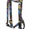 Small Animal Yellow Dog Design | Yellow Dog Design Geckos Black Roman Style H Dog Harness, Large