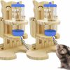 Small Animal BNOSDM | Bnosdm 2 Pack Hamster Water Bottle Holder Stand Wooden Guinea Pig Water Bottle Standing Wood With 125Ml Hanging Water Bottle Adjustable No Drip For Hamsters Gerbils Rats Mice Rodents