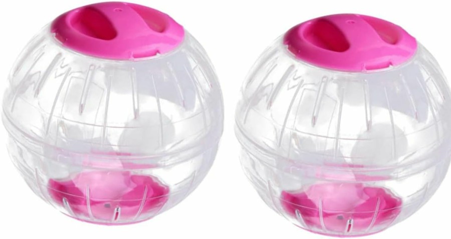 Small Animal minkissy | Minkissy 2Pcs Hamster Flying Saucer Hamster Running Ball Hamster 7 Inch Small Animal Hamster Ball Rat Mini Toy Hamster Exercise Guinea Pig Exercise Wheel Flash Toy Crystal Bracket