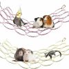 Small Animal Oooct | 2 Pack Rat Climbing Toy, Bird Swing Toy, Hanging Rat Rope Net Toy, Bird Rope Perch Stand Toy, Parrot Climbing Ladder Bridge Toy, Small Animal Cage Accessories For Bird Parrot Hamster Rat Sugar Glider