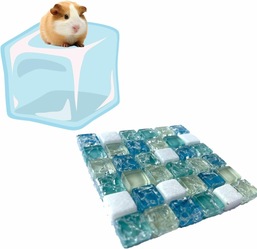 Small Animal Polar Bear's Pet Shop | Cute Cooling Pad - Icy Bed, Cool Bed Mat For Hamster, Squirrel, Rabbit, Tortoise And Small Exotic Pet - Comfortable Natural Stone Bed