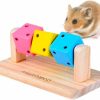 Small Animal miumiupop | Miumiupop Hamster Chew Toy Wood Platform Grinding Teeth Toys Exercise Intelligence Training Colorful Wooden Block For Small Animals Chinchilla Gerbil Guinea Pig Rat Chipmunk Squirrel Sugar Glider