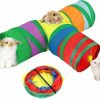 Small Animal Aforetuto | Rabbit Tunnels & Tubes - Small Animals Collapsible Hideouts Bunny Hideway Tube With Ball Toy 3 Way Guinea Pig Tunnel House Interactive Playground For Chinchilla Ferret Indoor Outdoor Play