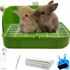 Small Animal Hamiledyi | Hamiledyi Rabbit Corner Litter Box Bunny Toilet Pan 5 Pack Pet Cage Potty Trainer Kit Litter Bedding Box With Grate For Guinea Pigs, Chinchilla, Ferret, Galesaur, Hedgehog