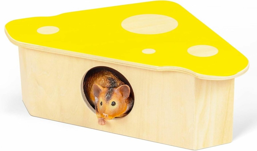 Small Animal RunDuck | Runduck Birch Wooden Multi-Chamber Hamster Hideout: Where Hamsters, Mice, Gerbils, And Mice Find Spacious Adventure, Cozy Comfort, And Interactive Fun In Their Maze-Like Sanctuary (Medium)