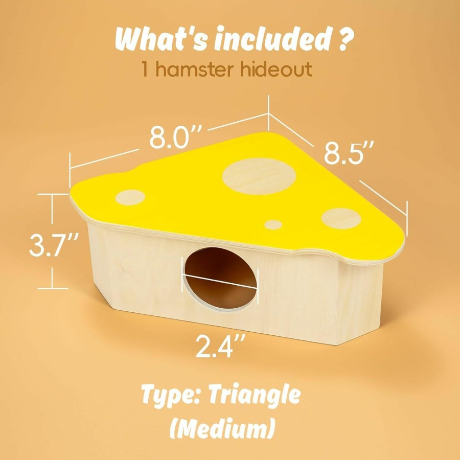 Small Animal RunDuck | Runduck Birch Wooden Multi-Chamber Hamster Hideout: Where Hamsters, Mice, Gerbils, And Mice Find Spacious Adventure, Cozy Comfort, And Interactive Fun In Their Maze-Like Sanctuary (Medium)