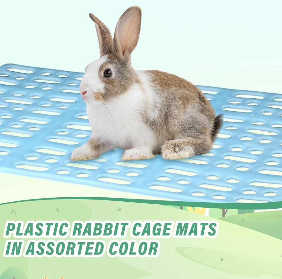 Small Animal Abbylike | Abbylike 36 Pcs Rabbit Floor Mat Plastic Rabbit Cage Mat Rabbit Feet Pad With Snap Joint Hole Leak Water Foot Resting Pads For Guinea Pig Hamster Pet Cat Dog Bunny Chinchilla Ferret Small Animal