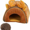 Small Animal FLAdorepet | Fladorepet Warm Soft Guinea Pig Small Animal Bed Cozy,Detachable Hedgehog Habitat Hideout House For Rats Bunny Chinchilla Hamster Sugar Glider Cage Accessories Supplier (9.4 * 8.6 * 7.8Inches, Goose)