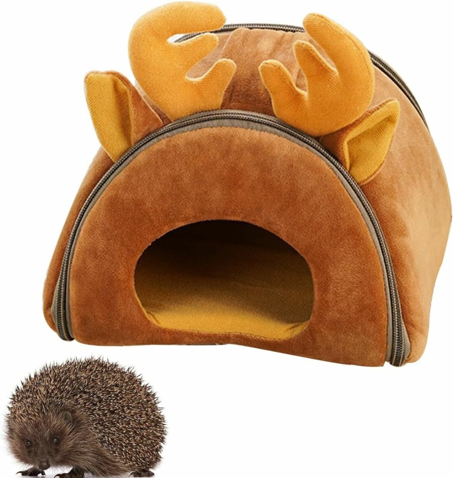 Small Animal FLAdorepet | Fladorepet Warm Soft Guinea Pig Small Animal Bed Cozy,Detachable Hedgehog Habitat Hideout House For Rats Bunny Chinchilla Hamster Sugar Glider Cage Accessories Supplier (9.4 * 8.6 * 7.8Inches, Goose)