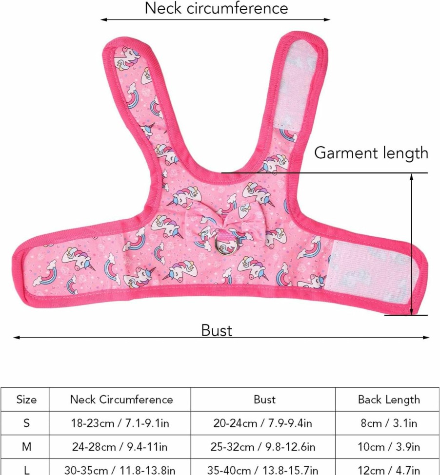 Small Animal Zerodis | Zerodis Bunny Rabbit Harness With Rabbit Harness Leash Cute Rabbit Harness Unicorn Bunny Garmentleash For Chinchilla Hamster Guinea Pig Rabbit Bunny Leash Leash Bunny