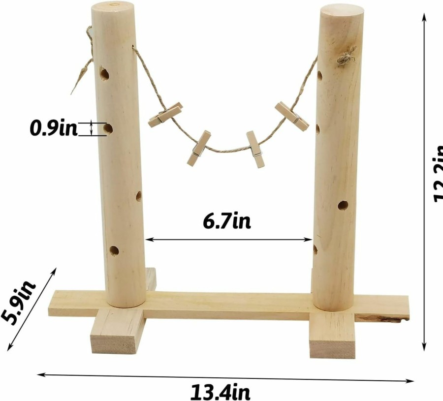 Small Animal Hamiledyi | Hamiledyi Rabbit Feeding Rack, Bunny Wooden Hay Holder, Guinea Pig Standing Feeder,Vegetable Fruit Snacks Less Waste For Rabbit Chinchilla Guinea Pig