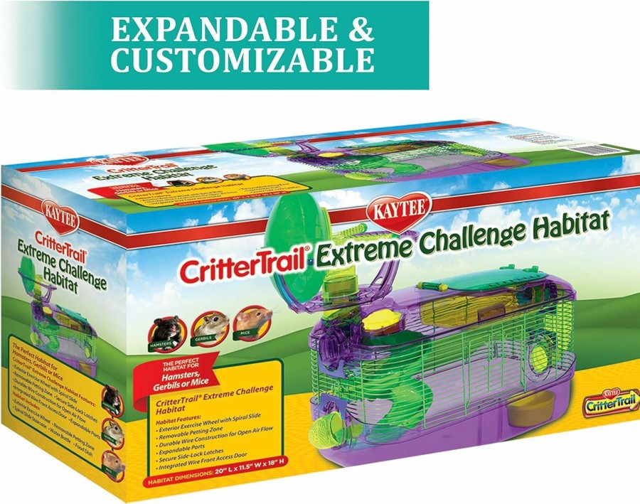 Small Animal Kaytee | Kaytee Crittertrail Extreme Challenge Habitat For Pet Dwarf Hamsters, Gerbils Or Mice