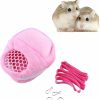 Small Animal GOTOTOP | Hamster Cage Pet Carrier Breathable Pocket Hamster Rabbit Ferret Travel Sleeping Hanging Bed Bag (Pink)