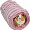 Small Animal FEGPIG | Guinea Pig Hideout Ferret Cage Accessories Tunnel Tube For Rat Hamster Hedgehog Chinchilla Squirrel Samll Animals Hide Fleece Hideaway Bed Hammock Bed For Guinea Pig (Purple-Pink)